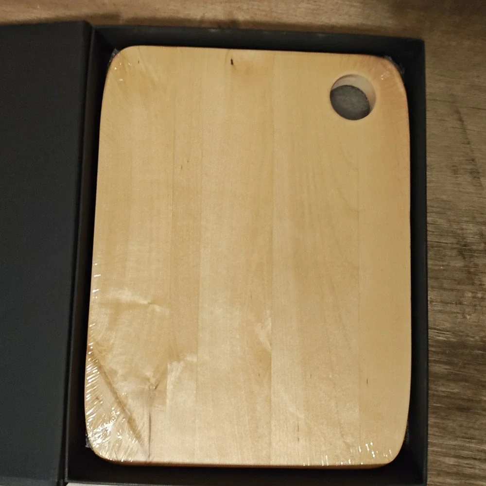 Canadel Cutting Board and Art of Dining Book Set OS Natural Wood Gift‎ Box